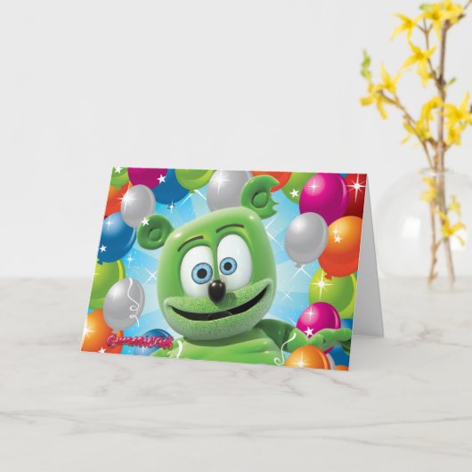 Gummibär (der Gummibär) - Geburtskarte Karte (Gelbe Blume)