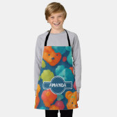 Gummibär florales Personalisiertes Muster Schürze (Getragen)