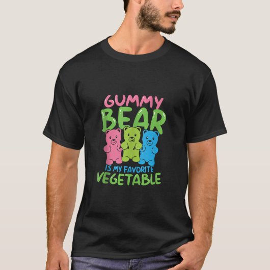 Gummibär ist mein Lieblings-Gemüse-Funny-Sarcasa T-Shirt (Vorderseite)