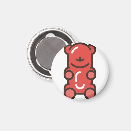 Gummibär Magnet (Vorderseite/Rückseite)