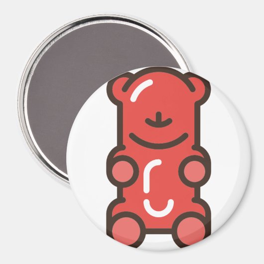 Gummibär Magnet (Vorderseite/Rückseite)