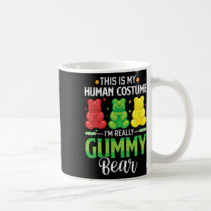 Gummibär Mein menschliches Kostüm Lustige Süßigkei Kaffeetasse