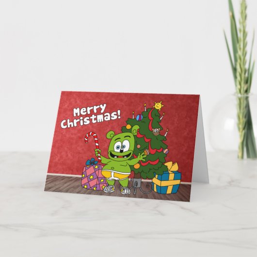 Gummibär Merry Christmas Card Feiertagskarte (Vorderseite)