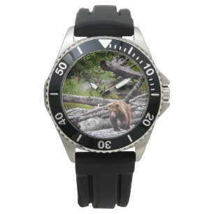 Gummibär mit Gitterbär Armbanduhr