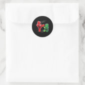 Gummibär Runder Aufkleber (Tasche)