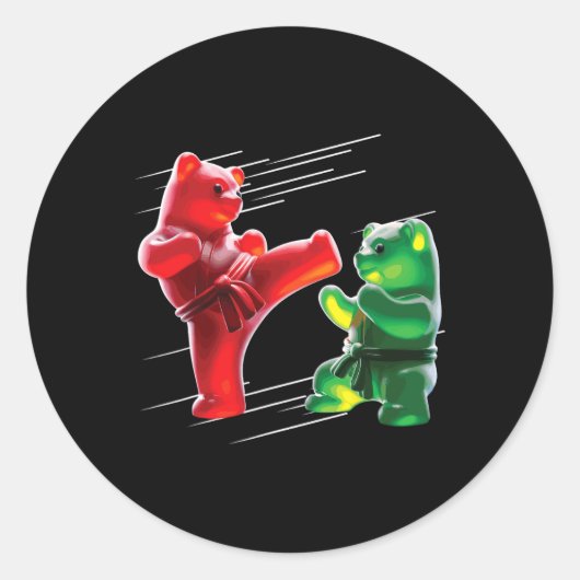Gummibär Runder Aufkleber (Vorderseite)
