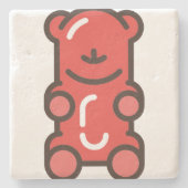 Gummibär Steinuntersetzer (Vorderseite)