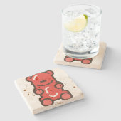 Gummibär Steinuntersetzer (Seitenansicht)