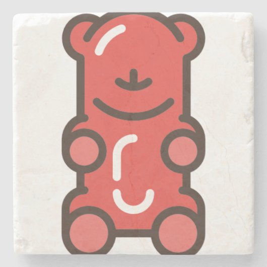 Gummibär Steinuntersetzer (Vorderseite)