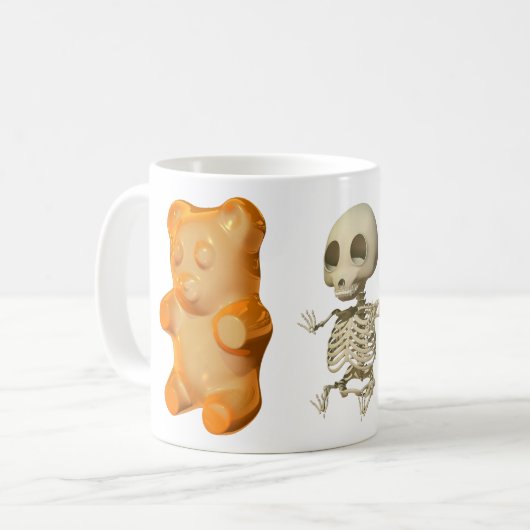 Gummibäranatomie Triptische Tasse (Vorderseite Links)