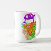 Gummibärchen-Ernte-Monster Kaffeetasse (VorderseiteRechts)
