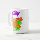 Gummibärchen-Ernte-Monster Kaffeetasse (Vorderseite Links)