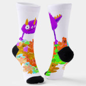 Gummibärchen-Ernte-Monster Socken (Gewinkelt)