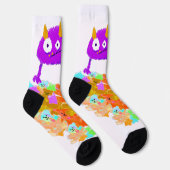 Gummibärchen-Ernte-Monster Socken (Rechts)
