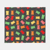 Gummibärchen-Geschenkpapier Fleecedecke (Vorderseite (Horizontal))