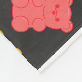 Gummibärchen-Geschenkpapier Fleecedecke (Ecke)