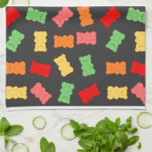 Gummibärchen-Geschenkpapier Geschirrtuch (Gefaltet)