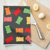 Gummibärchen-Geschenkpapier Geschirrtuch (Viertel Falte)