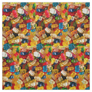 Gummibärchen Süßigkeiten Regenbogen Stoff