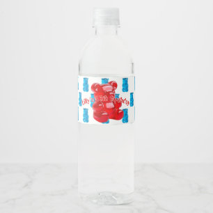 Gummibärchen  wasserflaschenetikett