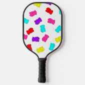 Gummibären bunter Regenbogenbonbons Pickleball Schläger (Rückseite)