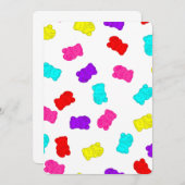 Gummibären farbige Regenbogenbonbons Einladung (Vorne/Hinten)
