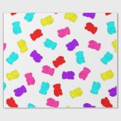 Gummibären farbige Regenbogenbonbons Geschenkpapier (Flach)