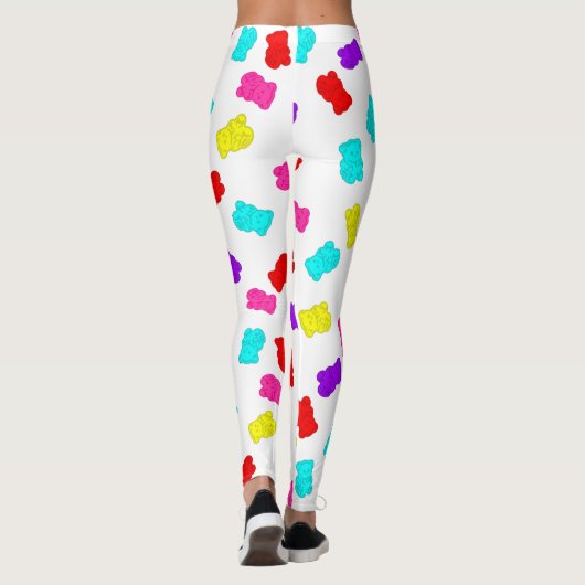 Gummibären farbige Regenbogenbonbons Leggings (Rückseite)