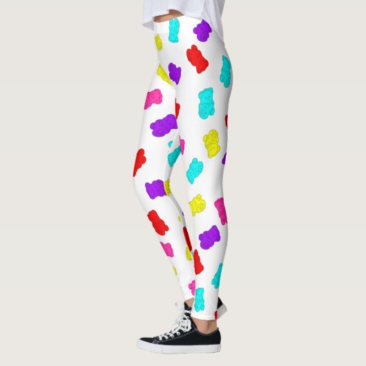 Gummibären farbige Regenbogenbonbons Leggings (Links)