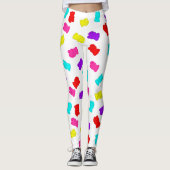 Gummibären farbige Regenbogenbonbons Leggings (Vorderseite)