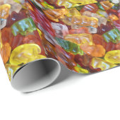 Gummibären Geschenkpapier (Rolleneckpunkt)