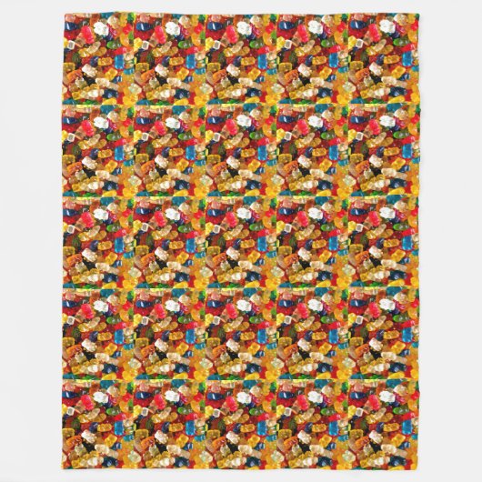 Gummibären mit Bonbons Fleecedecke (Vorderseite)