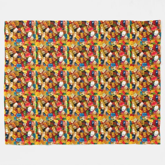 Gummibären mit Bonbons Fleecedecke (Vorderseite (Horizontal))