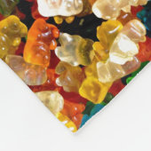 Gummibären mit Bonbons Fleecedecke (Ecke)
