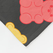Gummibären-Muster Fleecedecke (Ecke)