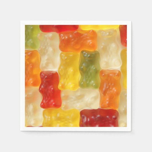 Gummibären Papierservietten (Vorderseite)