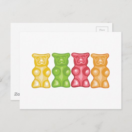 Gummibären Postkarte (Vorne/Hinten)