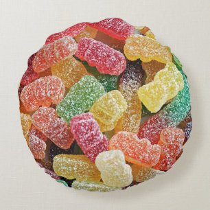 Gummibären Rundes Kissen
