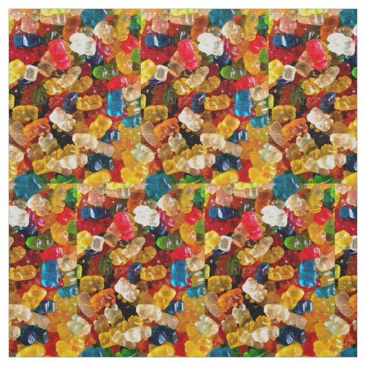 Gummibären, Süßigkeiten aus Regenbogengewebe Stoff (Muster)