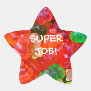 Gummibärenaufkleber Stern-Aufkleber