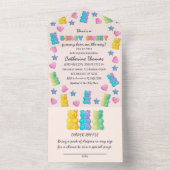 Gummibärenbärendusche aus Gelee Candy Baby All In One Einladung (Innen Boden)