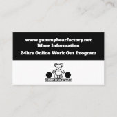 Gummibärenfabrik/Gym/Fitness Visitenkarte (Vorderseite)