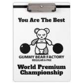 Gummibärenmeisterschaft Klemmbrett (Vorderseite)