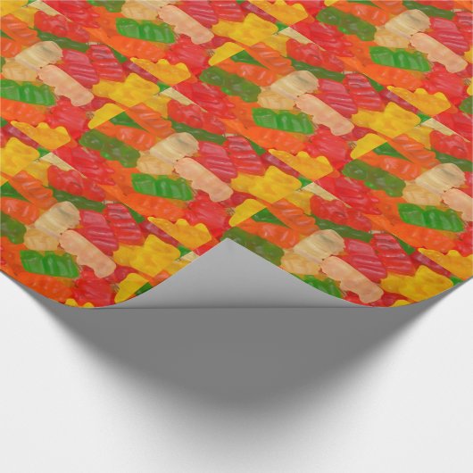 Gummibärenwaschpapier Geschenkpapier (Ecke)