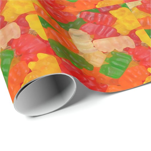 Gummibärenwaschpapier Geschenkpapier (Rolleneckpunkt)