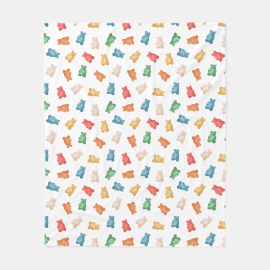 Gummibärmuster Fleecedecke (Vorderseite)
