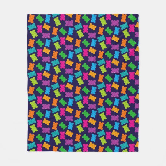 Gummibärmuster Fleecedecke (Vorderseite)