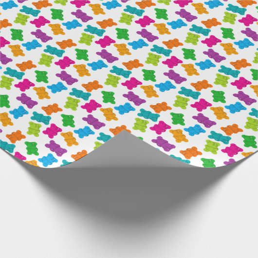 Gummibärmuster Geschenkpapier (Ecke)