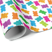 Gummibärmuster Geschenkpapier (Rolleneckpunkt)