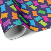 Gummibärmuster Geschenkpapier (Rolleneckpunkt)